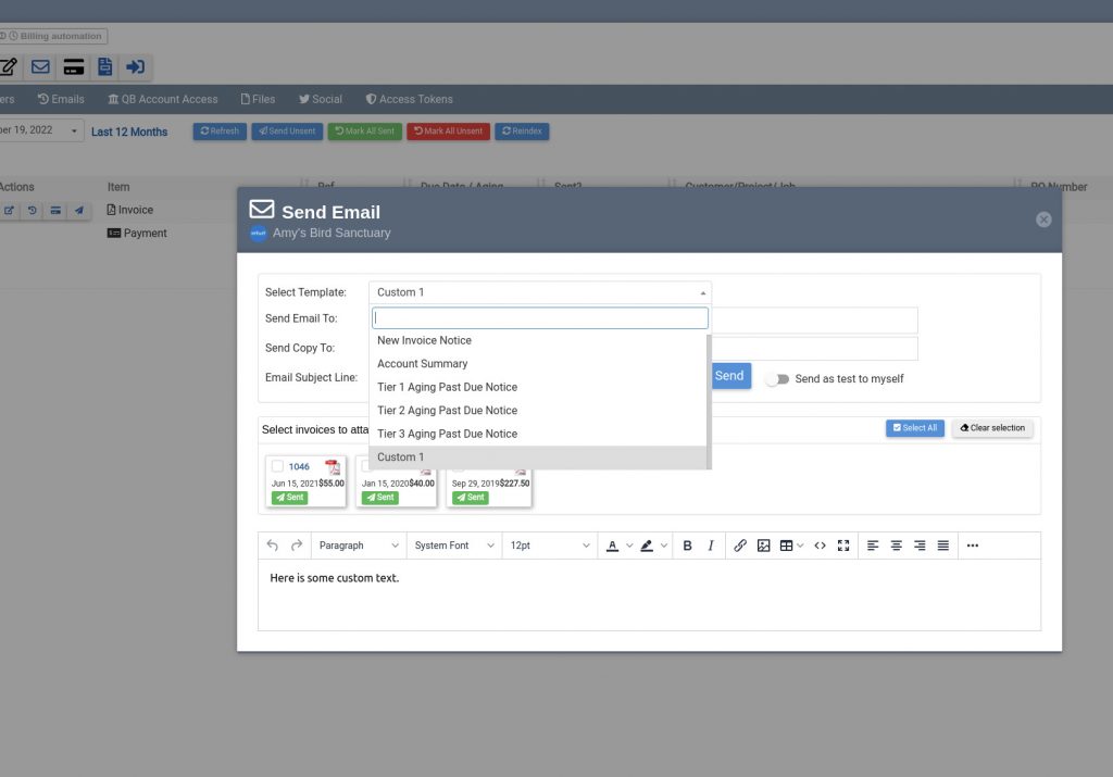 Compose Email with Template