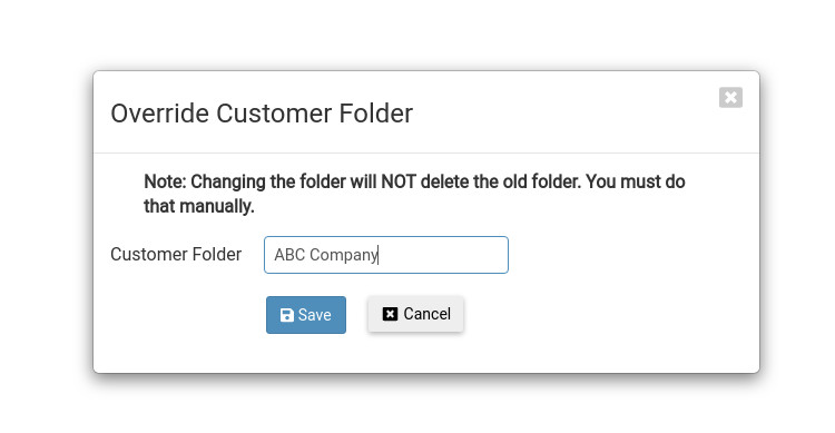File Folder Override