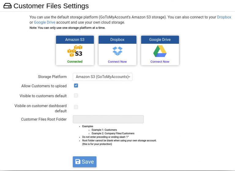 File Sharing Settings